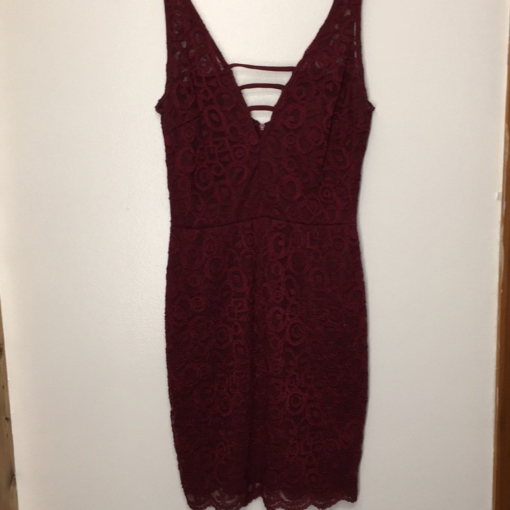 Dark maroon/ red wine colored formal dress